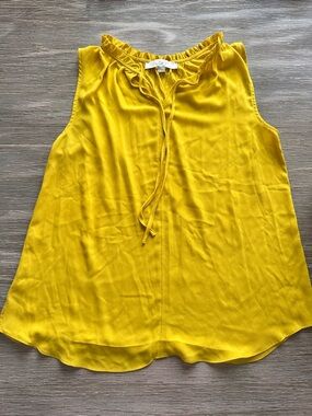LOFT Mustard Sleeveless Blouse